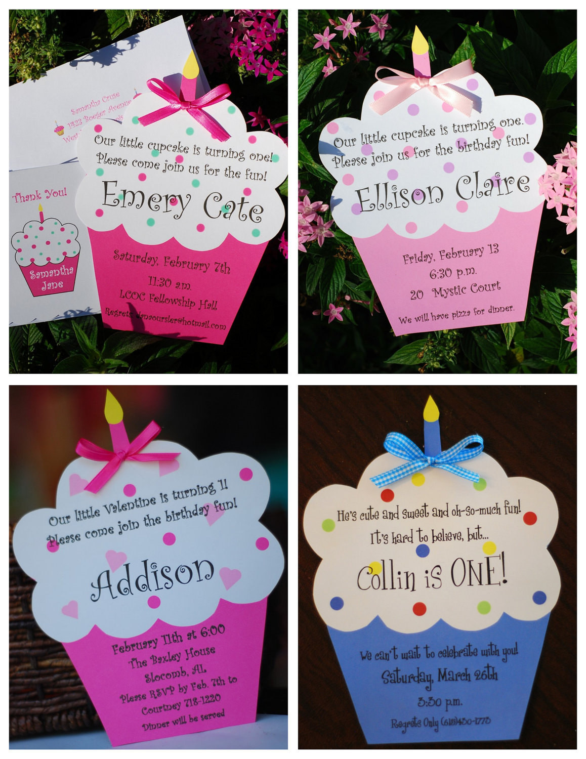 Cupcake Birthday Invitations
 DIY Cupcake Birthday Invitation