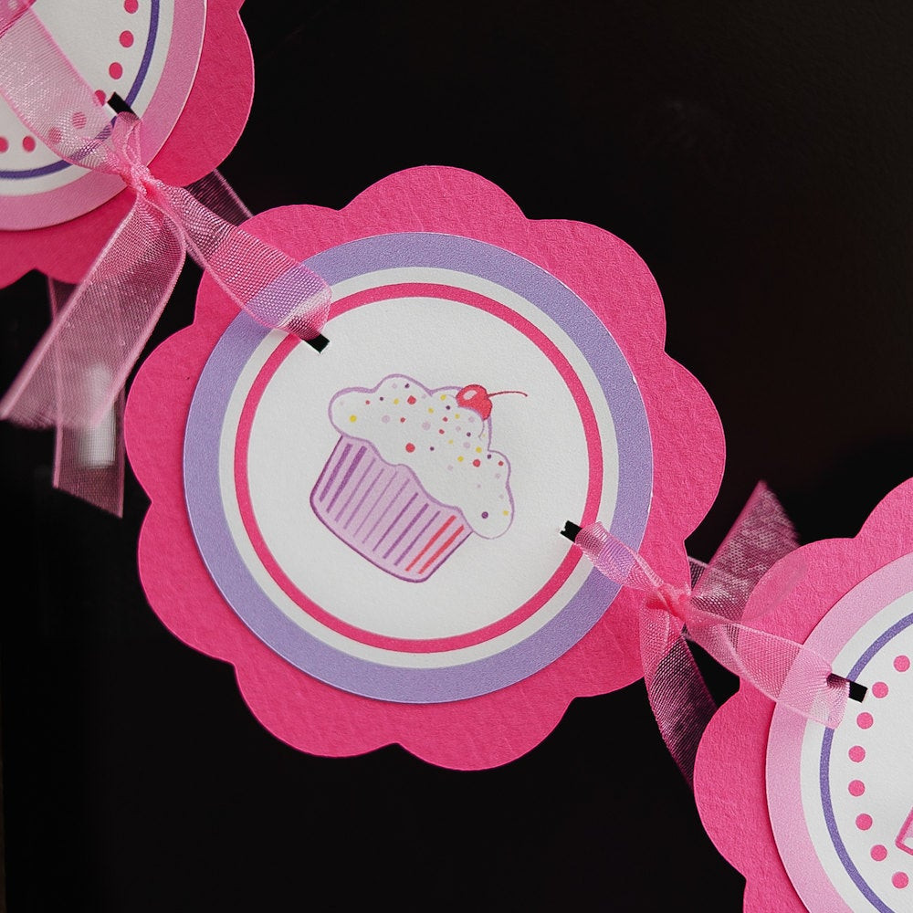 Cupcake Birthday Party Ideas
 Cupcake Birthday Party Decorations I am 1 MINI BANNER