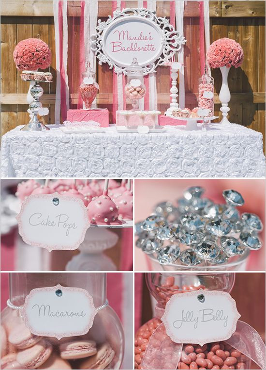 Cute Bachelorette Party Ideas
 Pink dessert tables Pink desserts and Dessert tables on