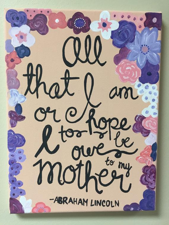 Cute Mother Quotes
 Items similar to Cute Mother s Day Quote Canvas on Etsy