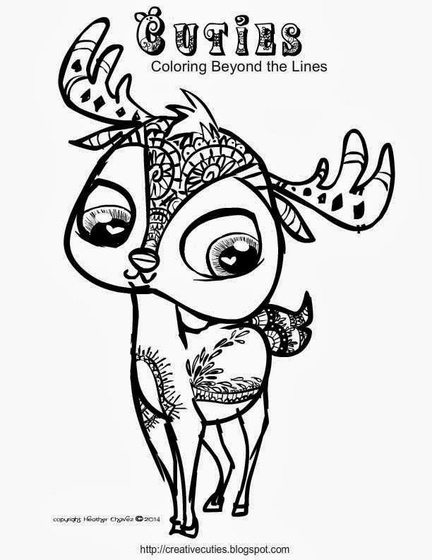 Cuties Coloring Pages
 Heather Chavez Creative Cuties Animal Design