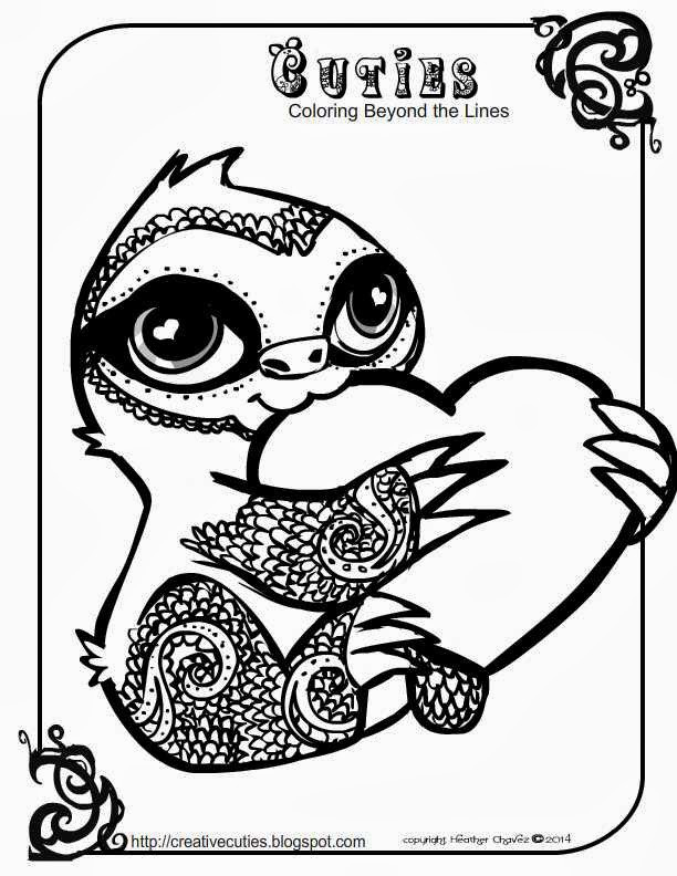 Cuties Coloring Pages
 Heather Chavez Creative Cuties Animal Design