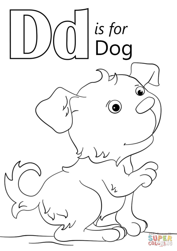 D&amp;D Coloring Pages
 Get This Letter D Coloring Pages Dog uml61