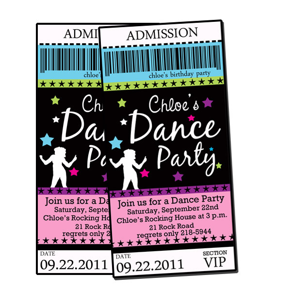 Dance Birthday Party Invitations
 Cupcake Cutiees Dance Party Invites and Printable PARTY STORE