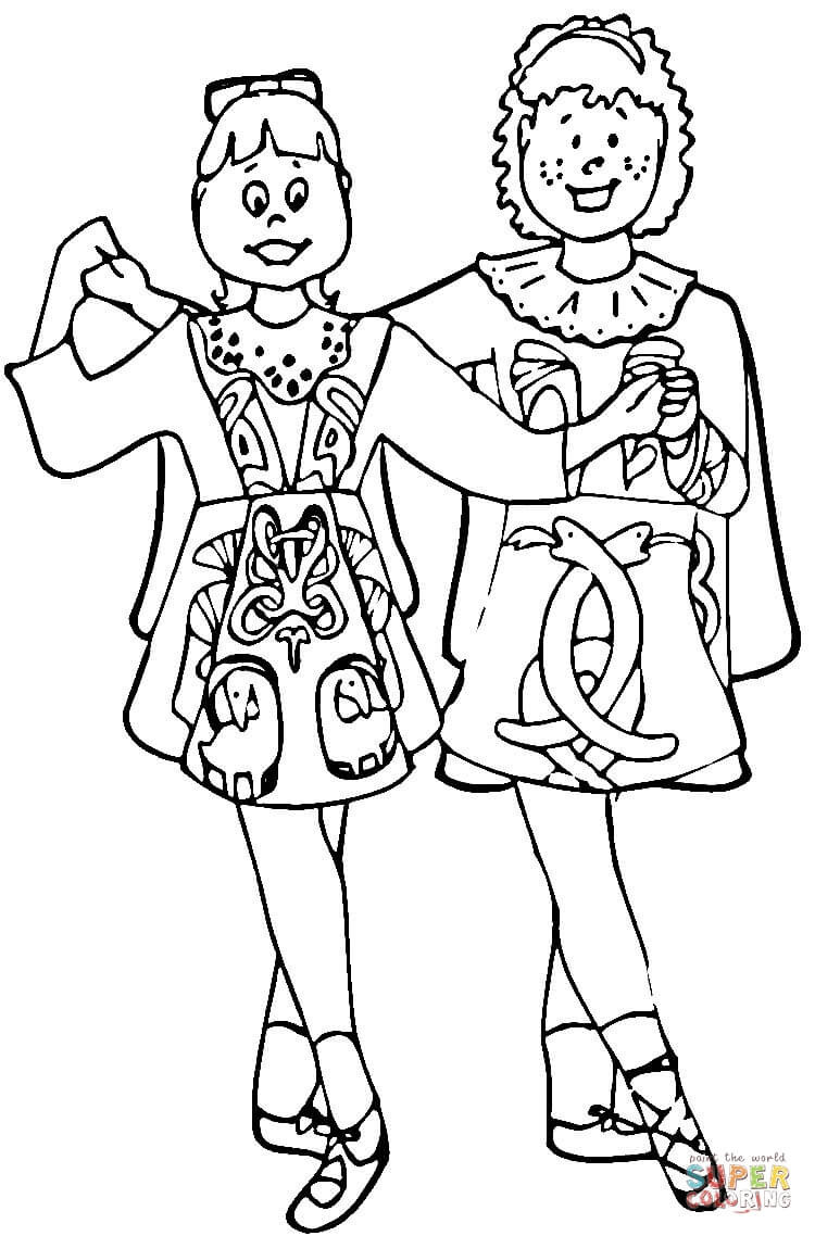 Dancing Coloring Pages
 Irish Dance coloring page