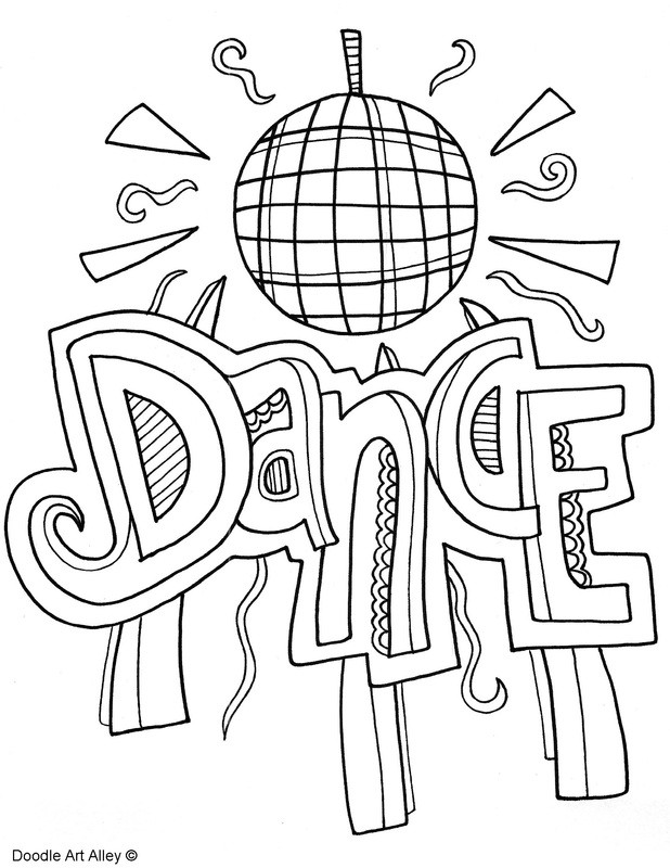 Dancing Coloring Pages
 Subject Cover Pages Coloring Pages Classroom Doodles