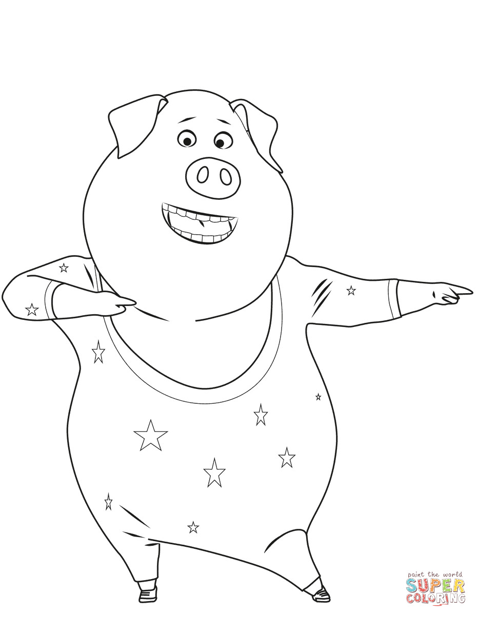 Dancing Coloring Pages
 Gunter Pig is Dancing coloring page