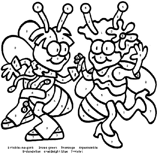 Dancing Coloring Pages
 Bees Dance Coloring Page