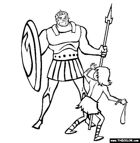 David And Goliath Coloring Pages
 Bible Stories line Coloring Pages
