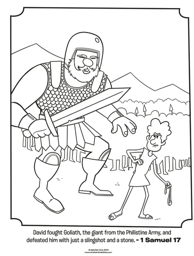 David And Goliath Coloring Pages
 David and Goliath Bible Coloring Pages