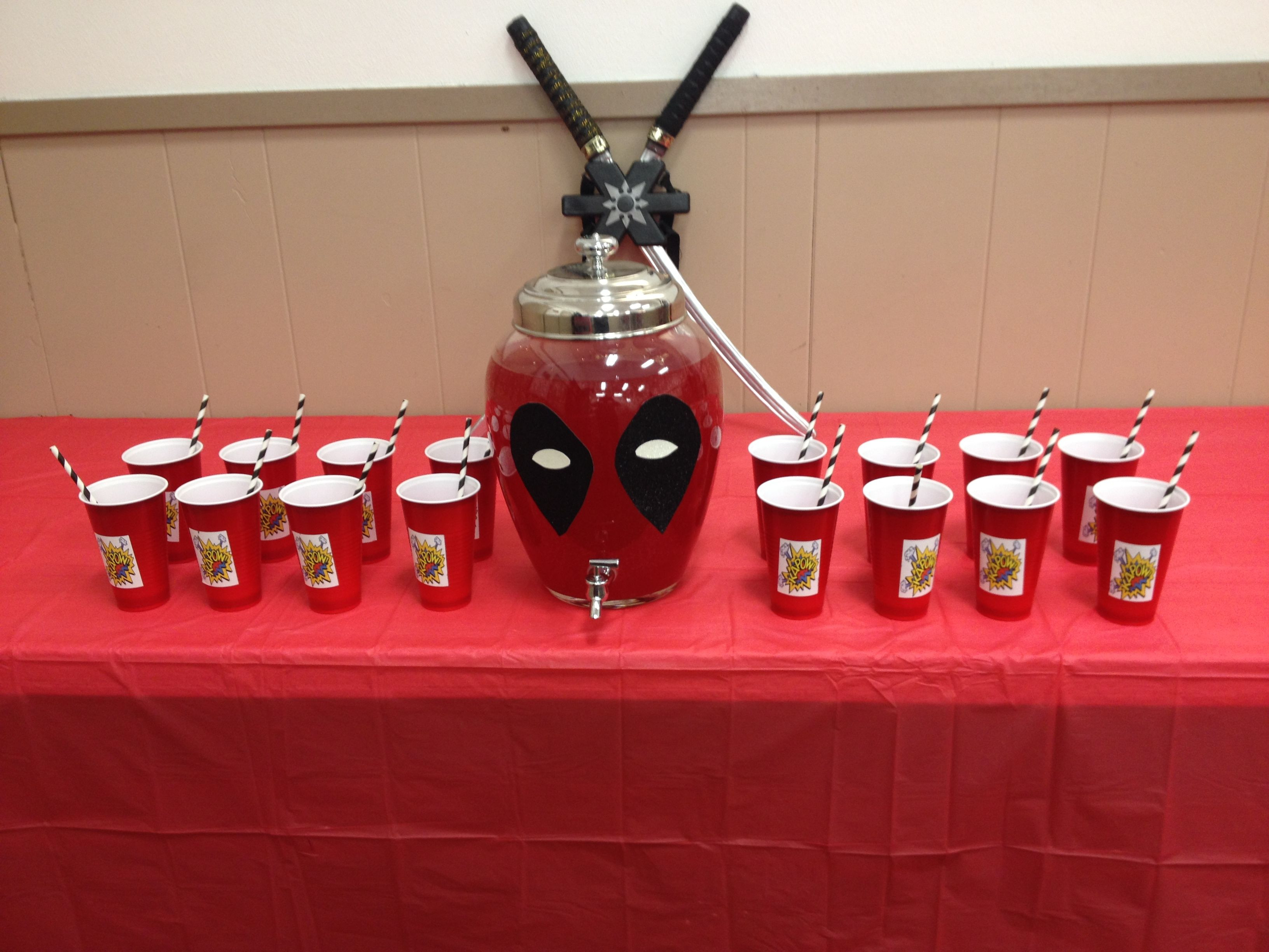 Deadpool Birthday Decorations
 Deadpool punch bowl