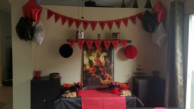 Deadpool Birthday Party Ideas
 My daughters decor for her deadpool party