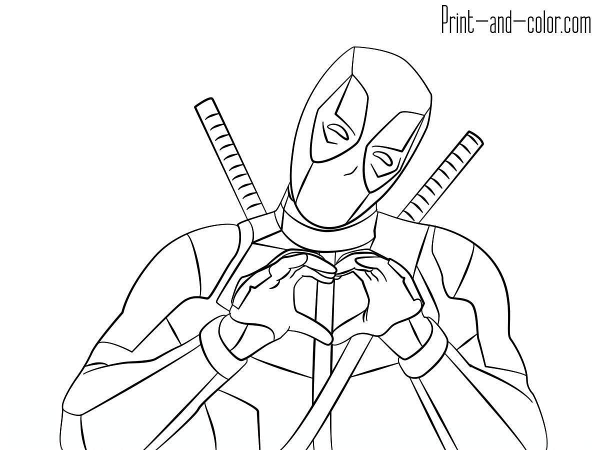 Deadpool Coloring Pages
 Deadpool coloring pages