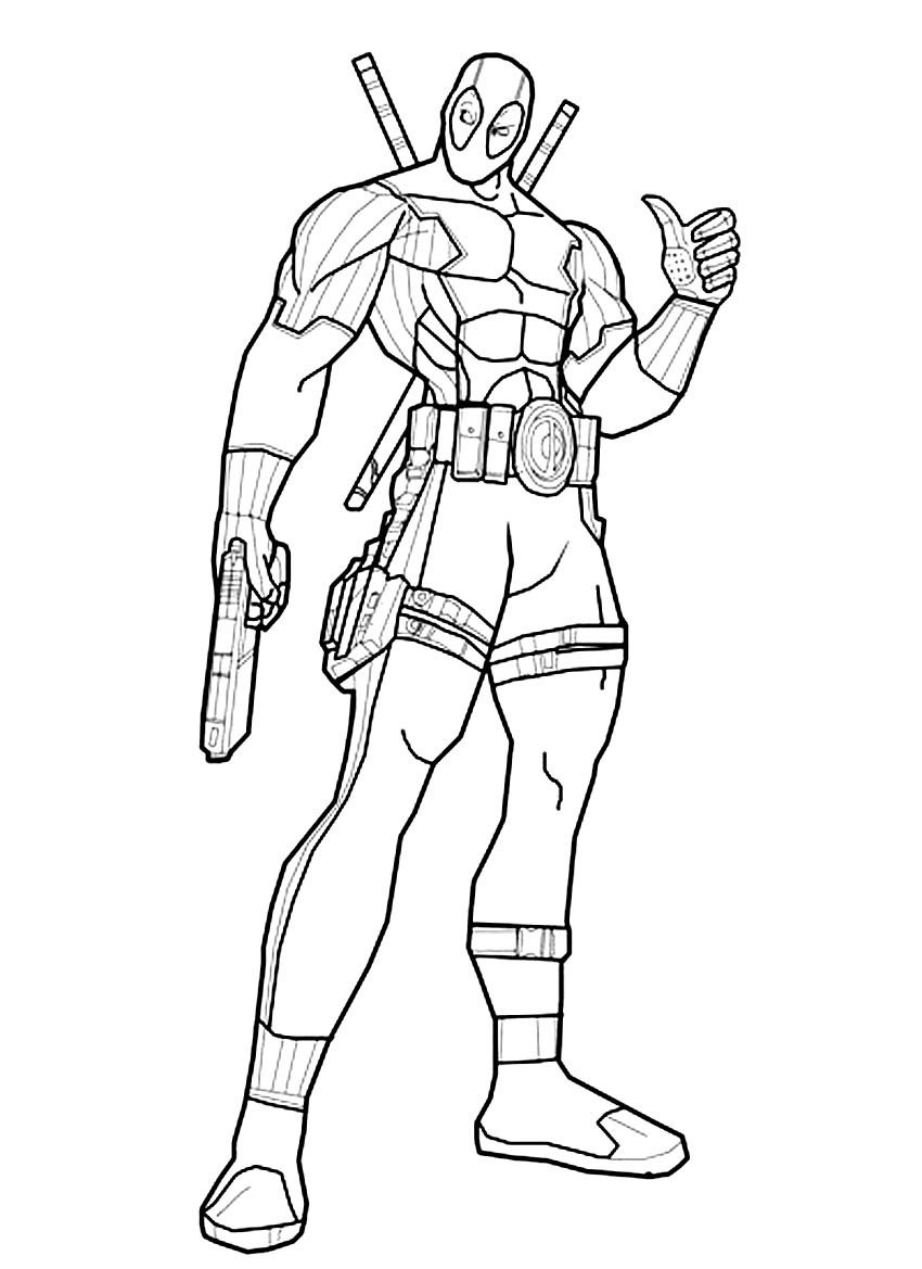 Deadpool Coloring Pages
 Deadpool Superheroes – Printable coloring pages