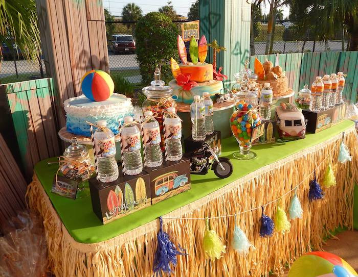 Decorating Ideas For A Beach Party
 Kara s Party Ideas Disney s Teen Beach Movie Themed