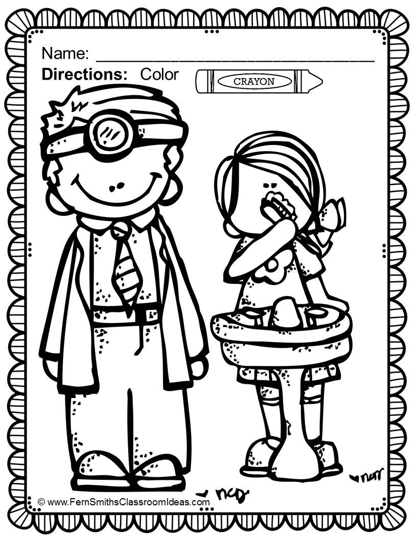 Dental Coloring Pages Printable
 Tuesday Teacher Tips Dental Health Month with a Freebie