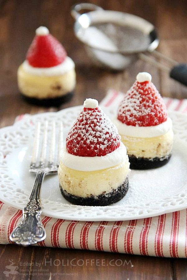 Dessert Ideas For Dinner Party
 santa hat mini cheesecake recipe christmas party dinner