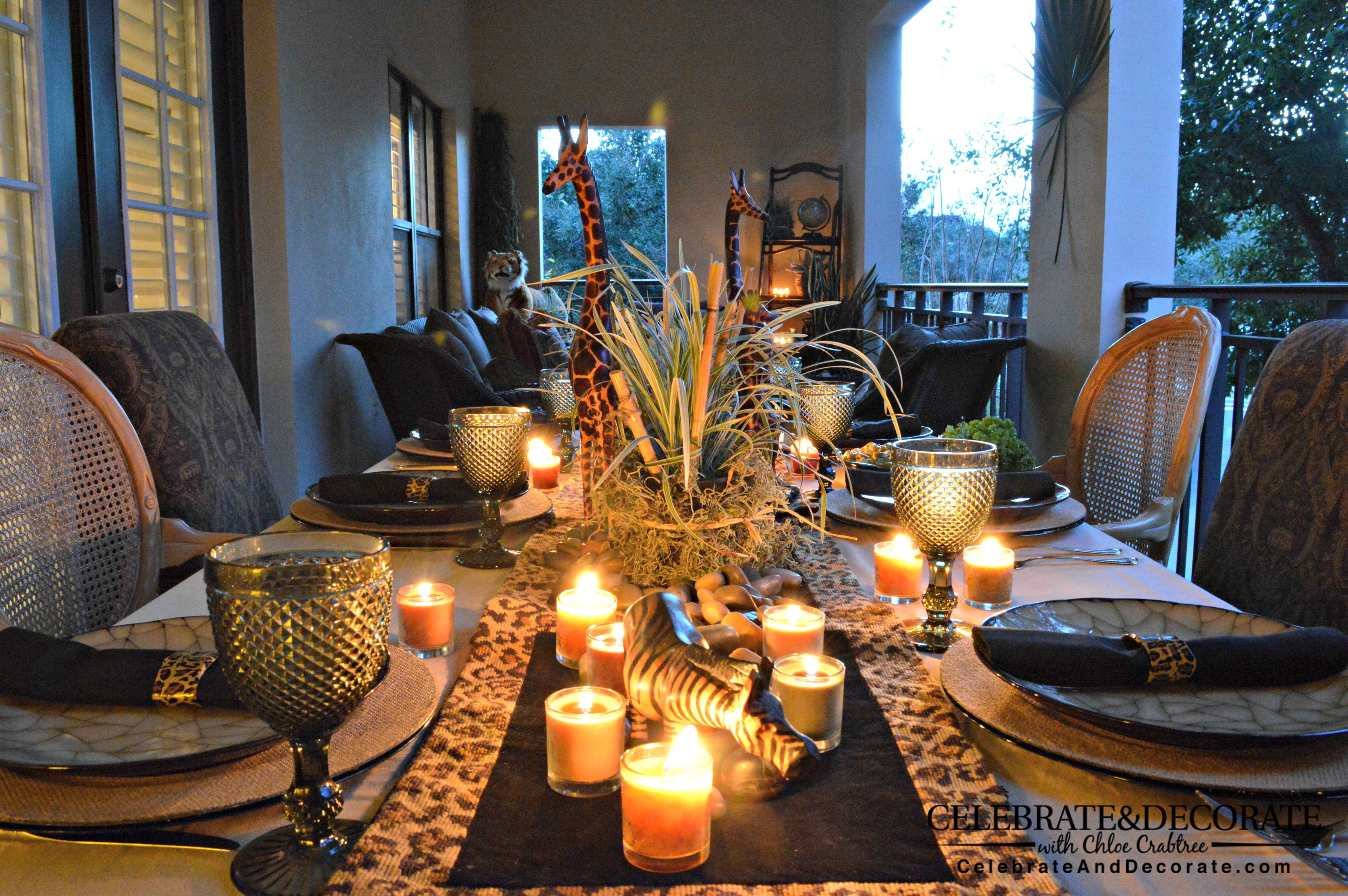 Dinner Party Decor Ideas
 Safari Party or Jungle party perfect for an outdoor summer