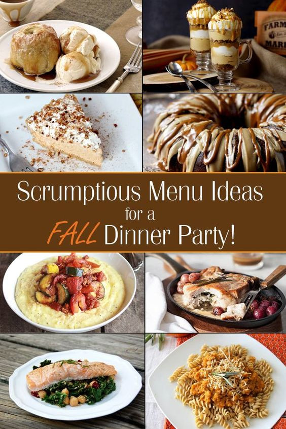 Dinner Party Food Ideas Pinterest
 Party menu ideas Fall dinner parties and Dinner party