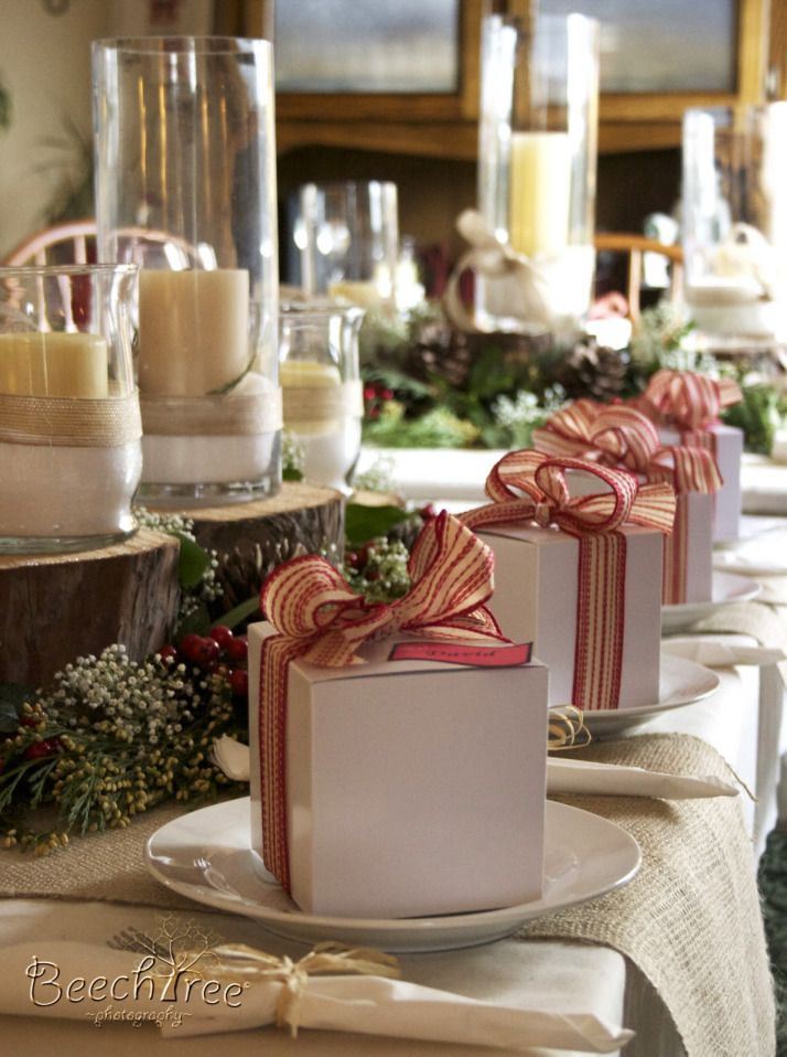 Dinner Party Gift Ideas
 Christmas Tablescape Fill a beautifully wrapped box as a