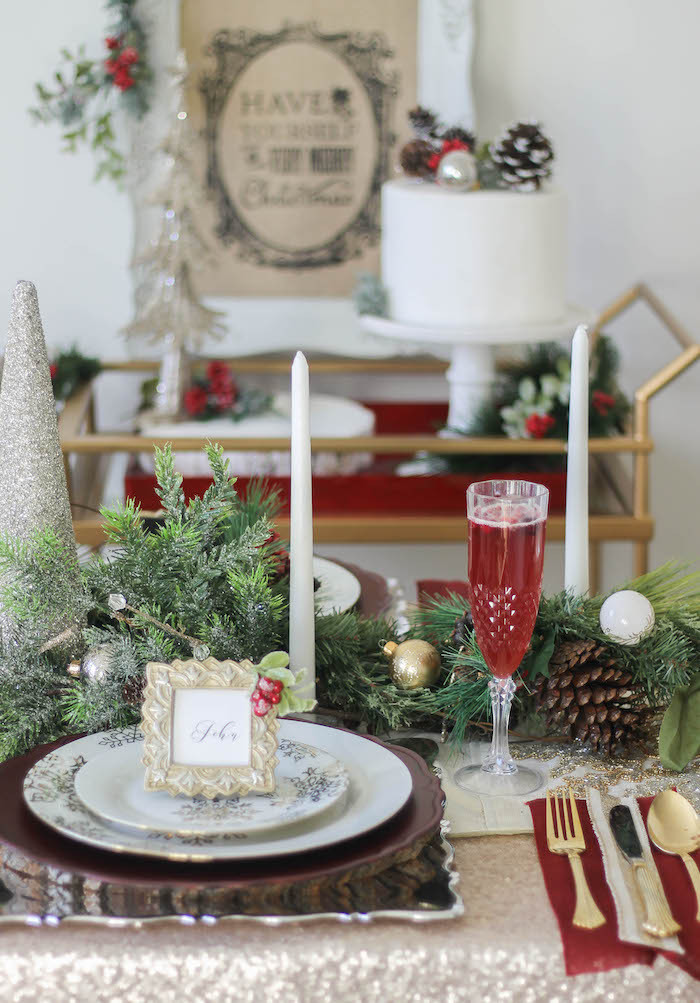 Dinner Party Ideas For 12
 Kara s Party Ideas Holly & Ivy Holiday Dinner Party