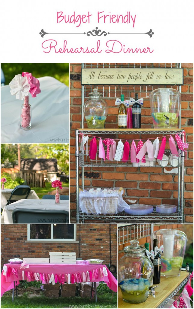 Dinner Party Ideas On A Budget
 Pink Rehearsal Dinner Party on a Bud