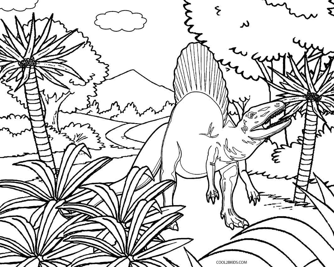 Dinosaur Printable Coloring Pages
 Printable Dinosaur Coloring Pages For Kids