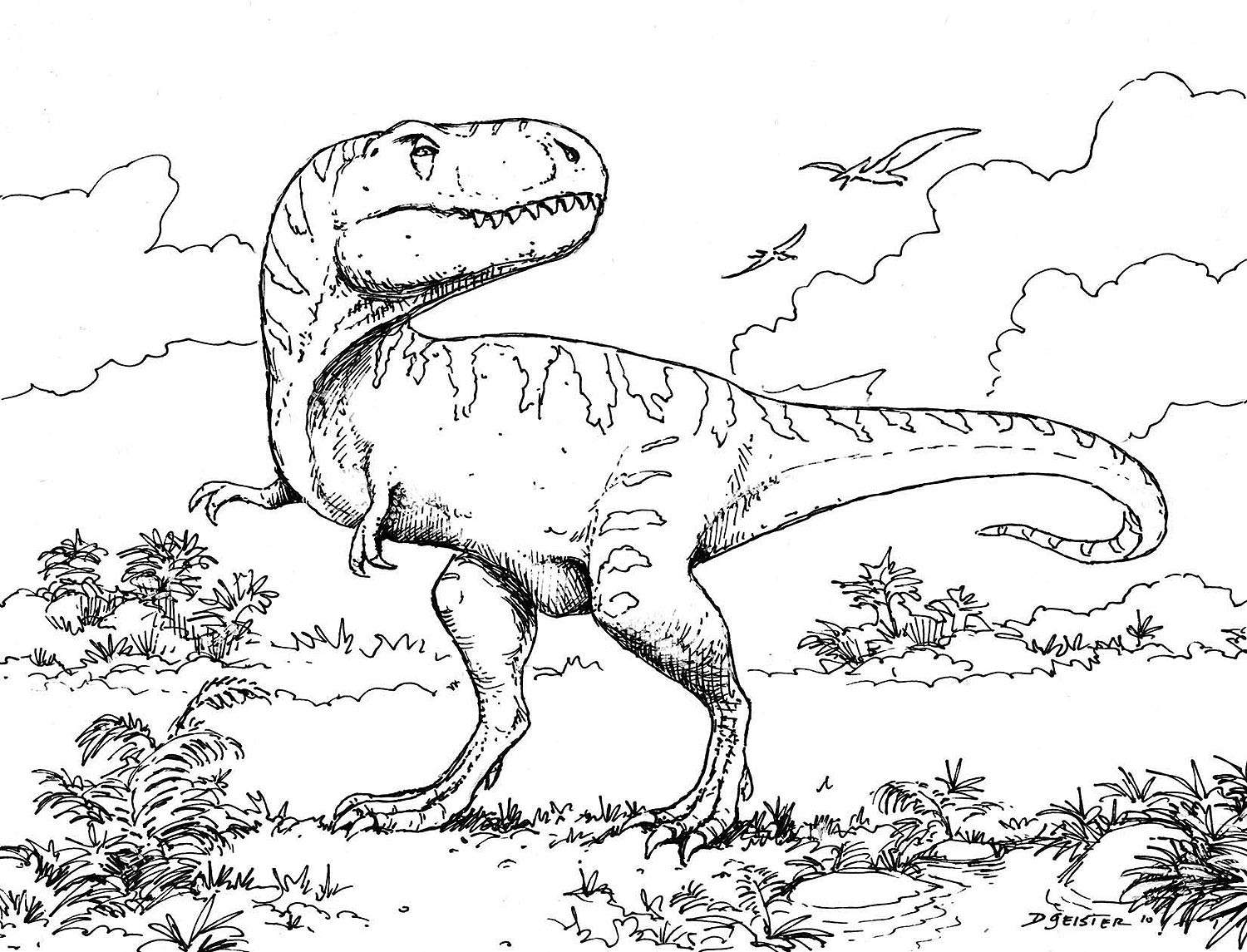 Dinosaur Printable Coloring Pages
 Free Printable Dinosaur Coloring Pages For Kids