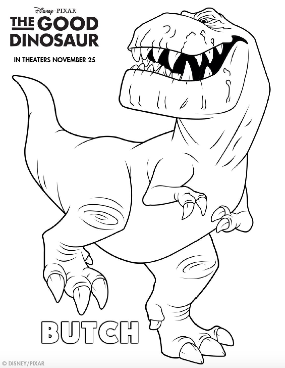 Dinosaur Printable Coloring Pages
 The Good Dinosaur Coloring Pages