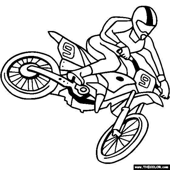 Dirt Bike Coloring Pages Boys
 Motorcycles Motocross Dirt Bike line Coloring Pages