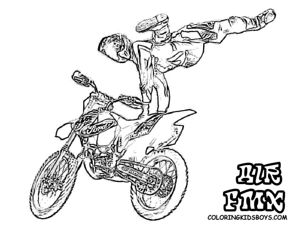 Dirt Bike Coloring Pages Boys
 Bmx Coloring Page Coloring Home