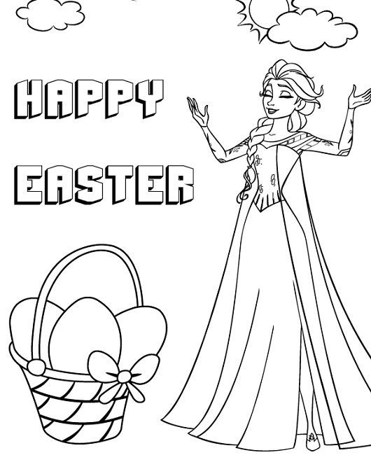 Disney Easter Coloring Pages For Boys
 frozen coloring pages easter Disney
