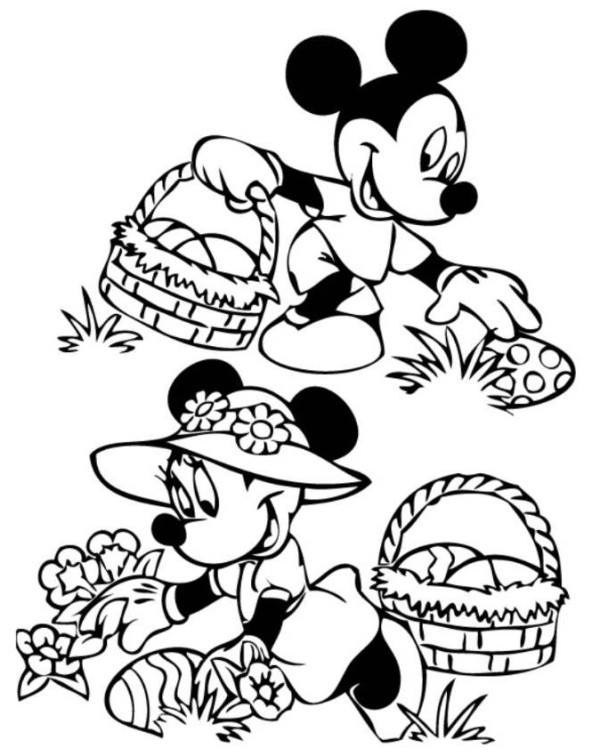 Disney Easter Coloring Pages For Boys
 Mickey Mouse Easter Coloring Pages Coloring Home