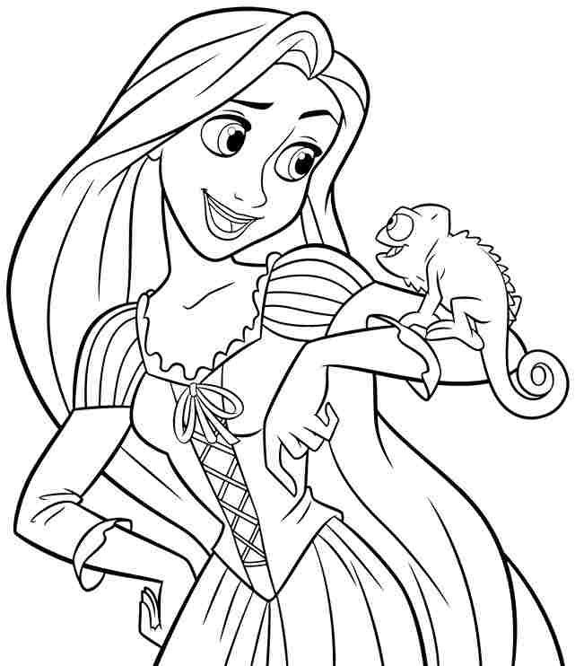 Disney Rapunzel Coloring Pages For Toddlers
 Coloring Pages Disney Princess Rapunzel Printable Free For
