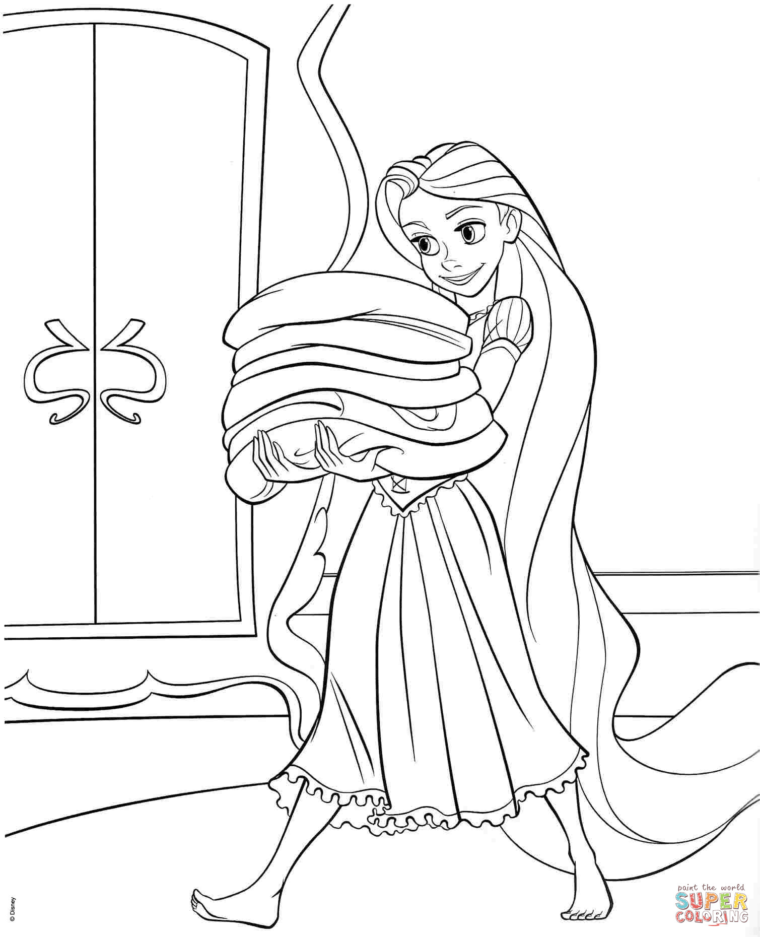 Disney Rapunzel Coloring Pages For Toddlers
 Tangled Rapunzel coloring page