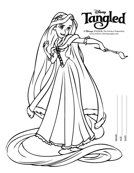 Disney Rapunzel Coloring Pages For Toddlers
 disney tangled coloring pages printable