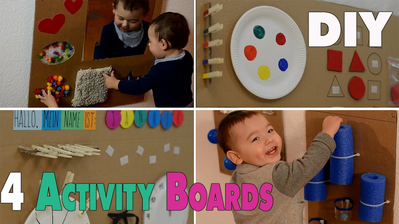 DIY Activities For Toddlers
 4 DIY Activity Boards for babys and toddlers