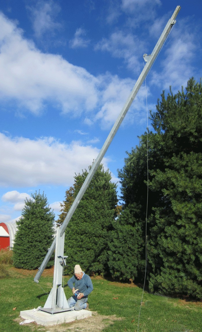 DIY Antenna Tower Plans
 Build a 25’ 50’ free standing Tilt then Crank up tower antenna
