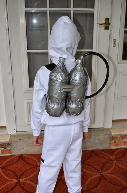 DIY Astronaut Costumes
 oxygen tank made out of duct tape