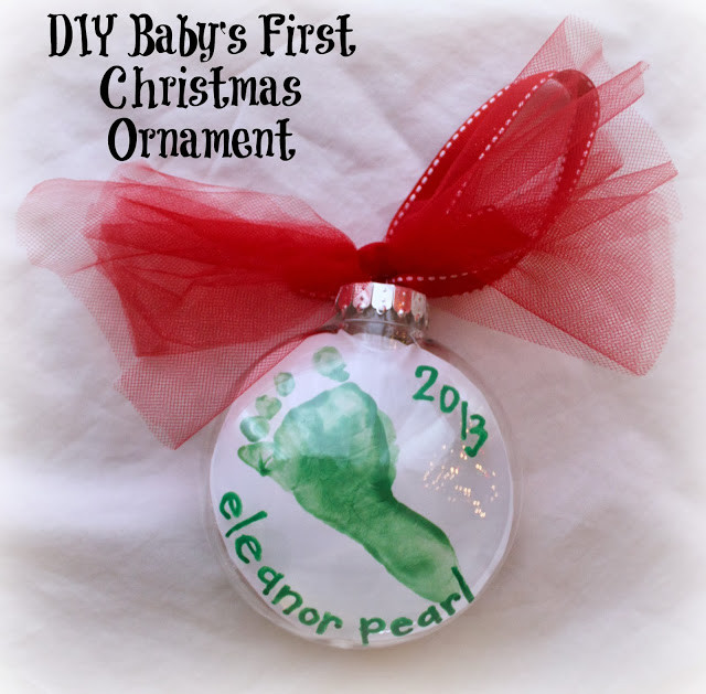 DIY Baby First Christmas Ornament
 DIY Baby s First Christmas Footprint Ornament For Under