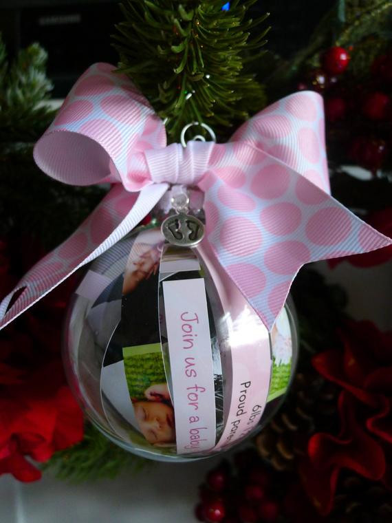 DIY Baby First Christmas Ornament
 Babys first christmas ornament Birth announcement Baby