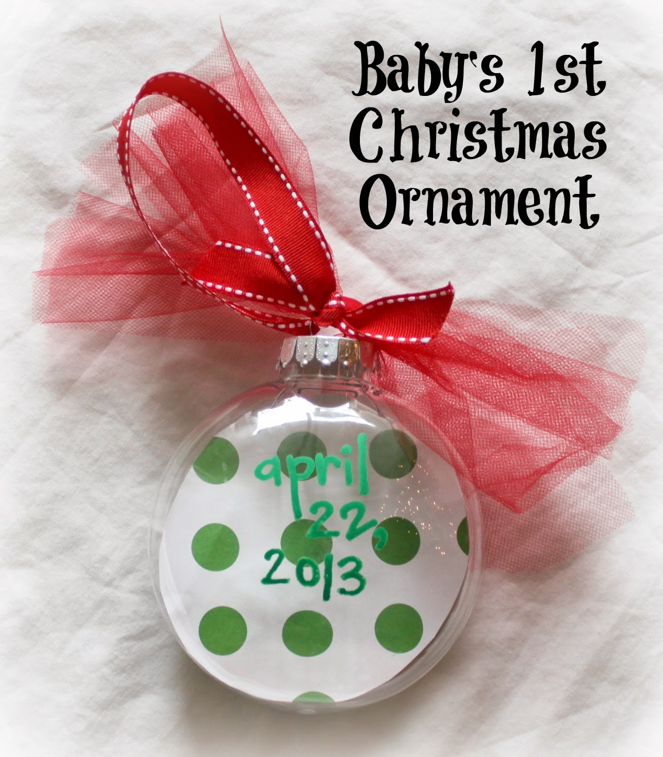 DIY Baby First Christmas Ornament
 DIY Baby s First Christmas Footprint Ornament For Under
