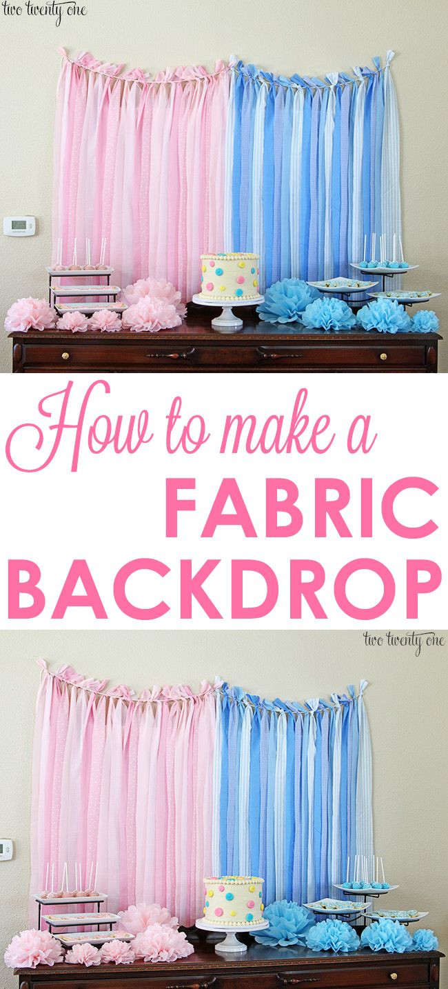 DIY Baby Shower Backdrop
 How To Make A Fabric Backdrop