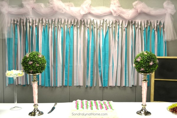 DIY Baby Shower Backdrop
 Decorating for a Baby Shower Sondra Lyn at Home