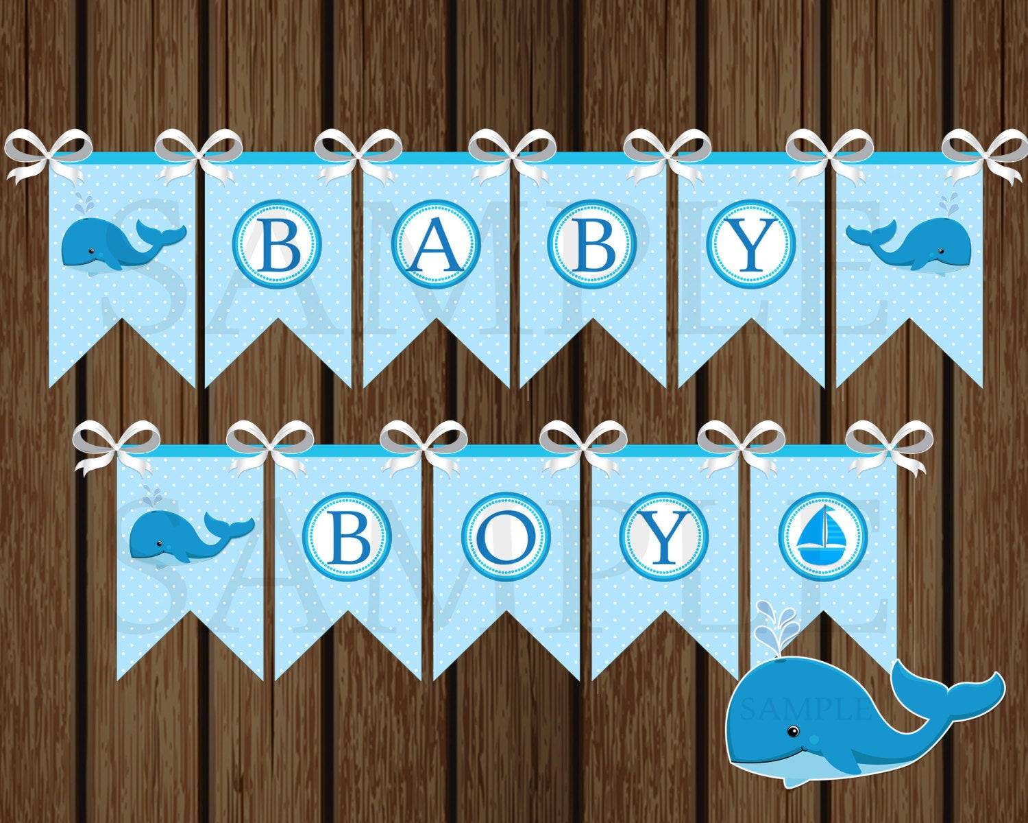DIY Baby Shower Banners
 Baby Boy Whale Banner DIY Whale Baby Shower Banner Shower