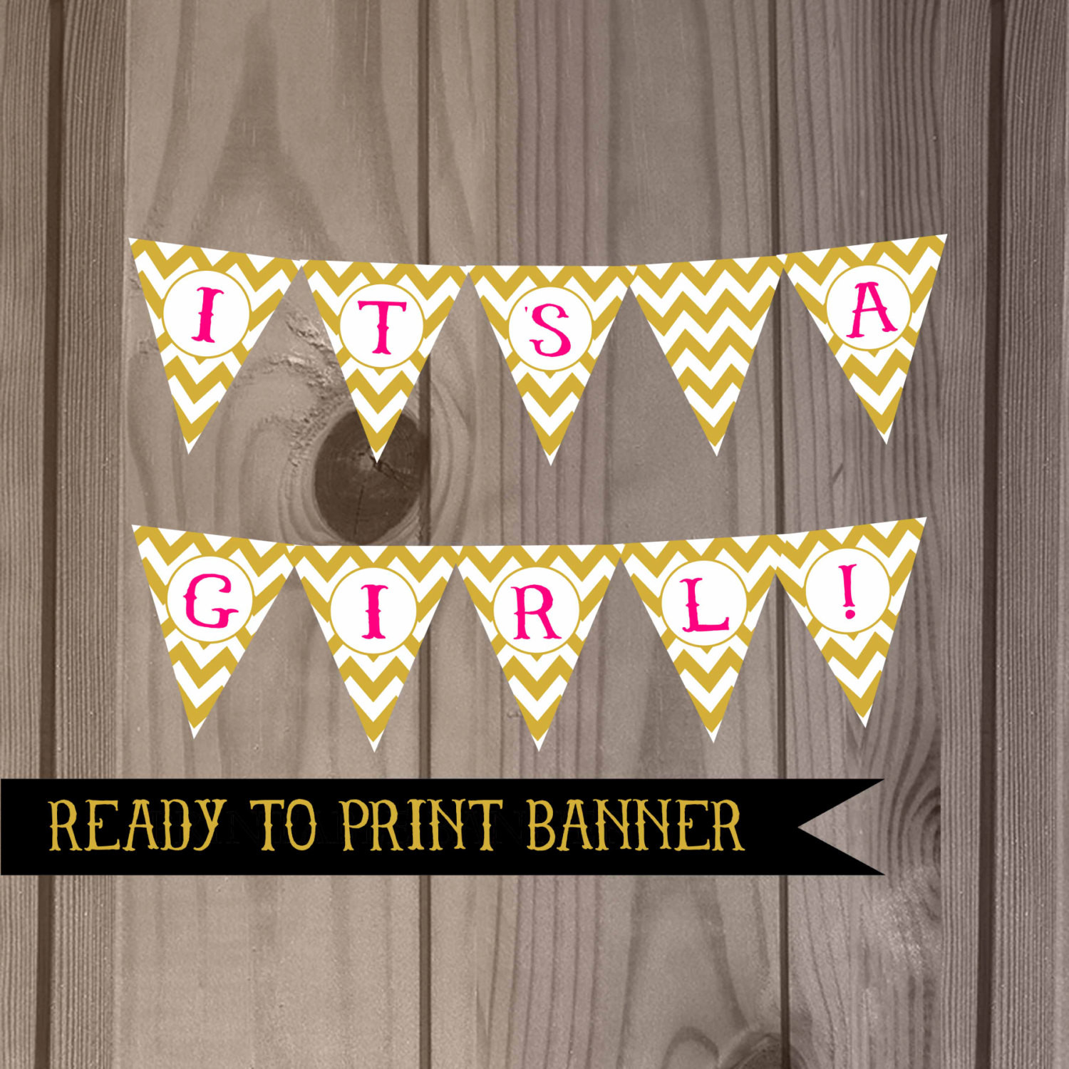 DIY Baby Shower Banners
 It s A Girl Banner Baby Shower Banner DIY by