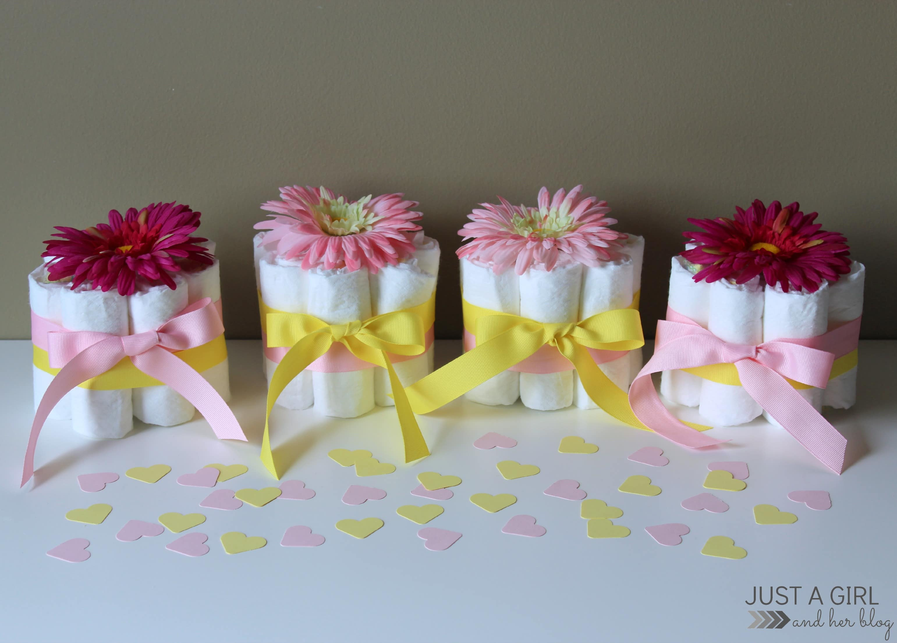 DIY Baby Shower Centerpieces
 Sweet and Simple Baby Shower Centerpieces