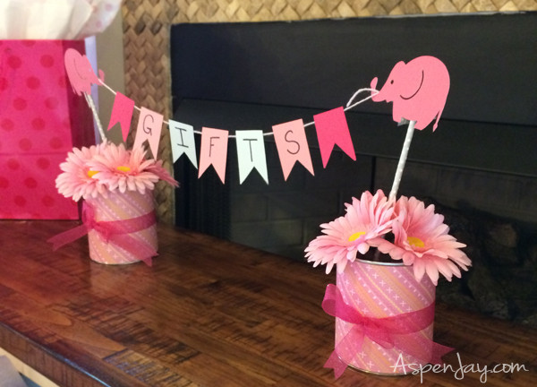 DIY Baby Shower Decorations For Girl
 Pink Elephant Baby Shower Aspen Jay