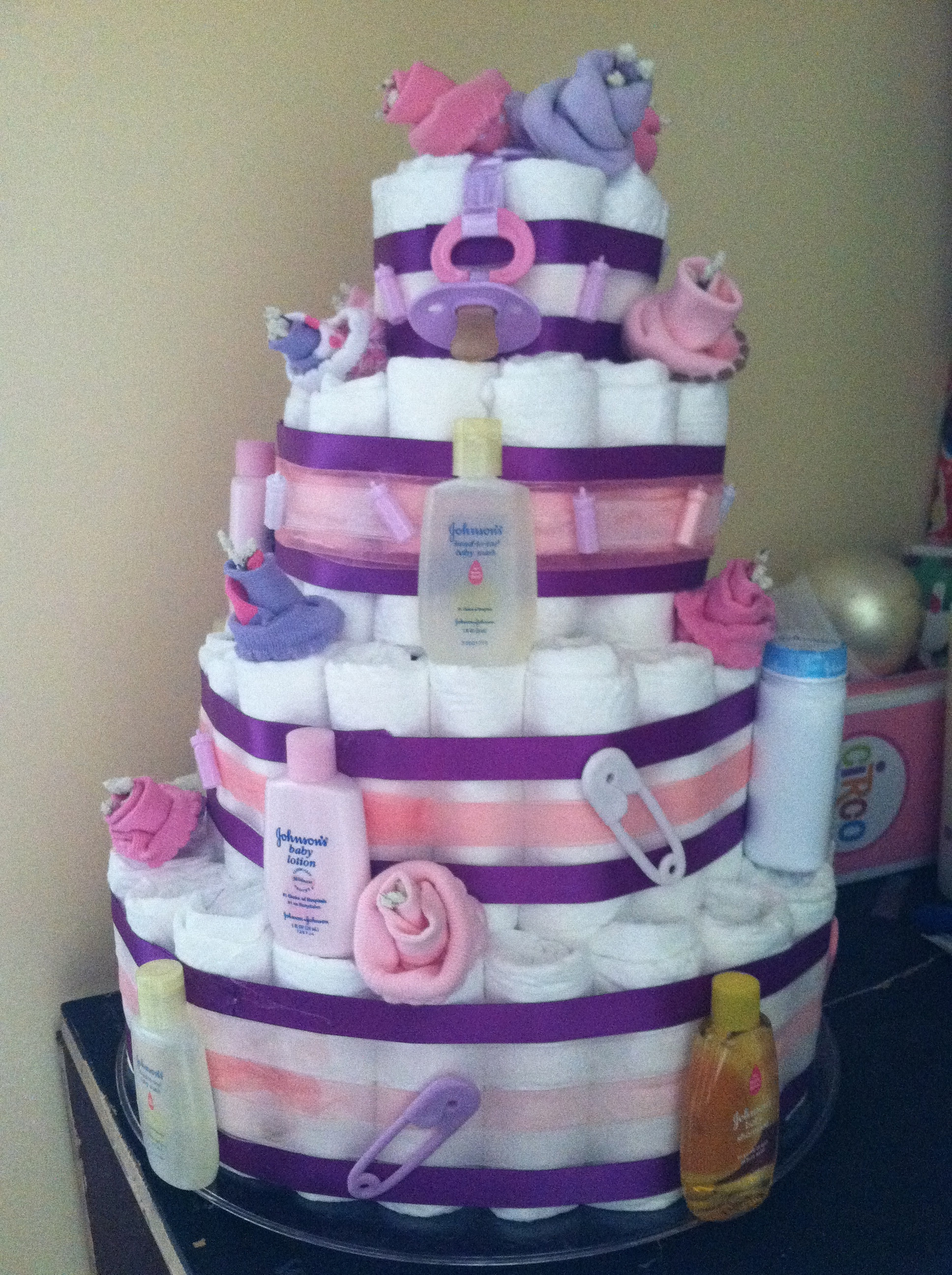 DIY Baby Shower Diaper Cakes
 Baby Showers & Bridal Showers & Bud s Oh My