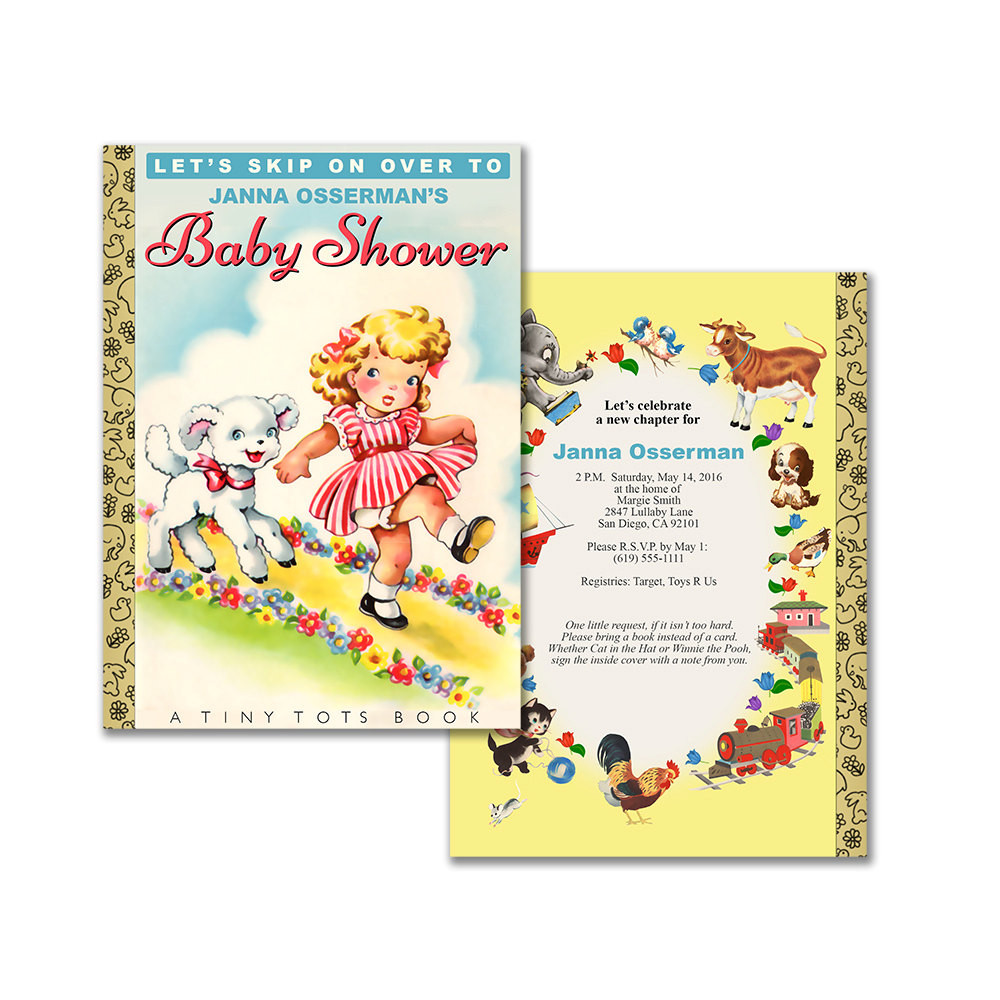 DIY Baby Shower Invitations
 Storybook baby shower invitation DIY printable invitation